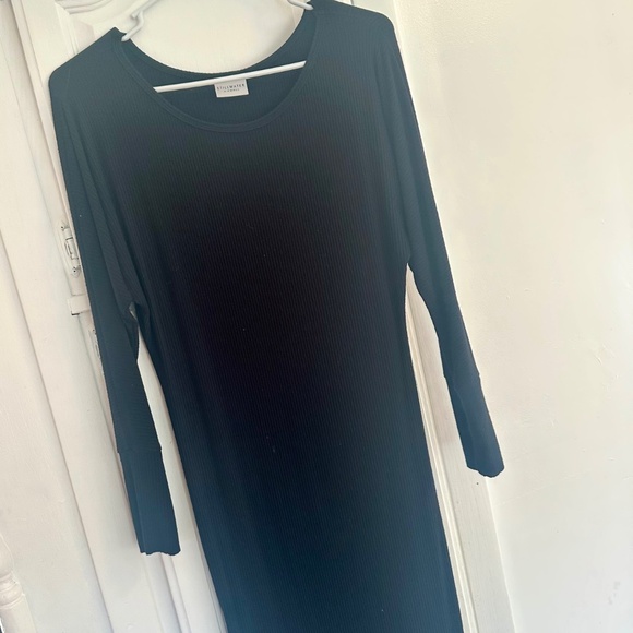STILLWATER WIDE RIB LONG SLEEVE MAXI Black - Picture 5 of 5
